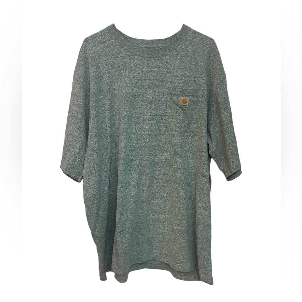 Carhartt T-shirt short sleeve comfy gray casual cotton polyester men size XXL